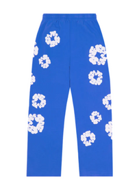Denim Tears Cotton Wreath Blue Open Hem Sweatpants Size XXL