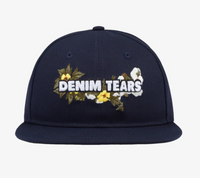 Denim Tears X New Era Navy Floral Logo Adjustable Cap