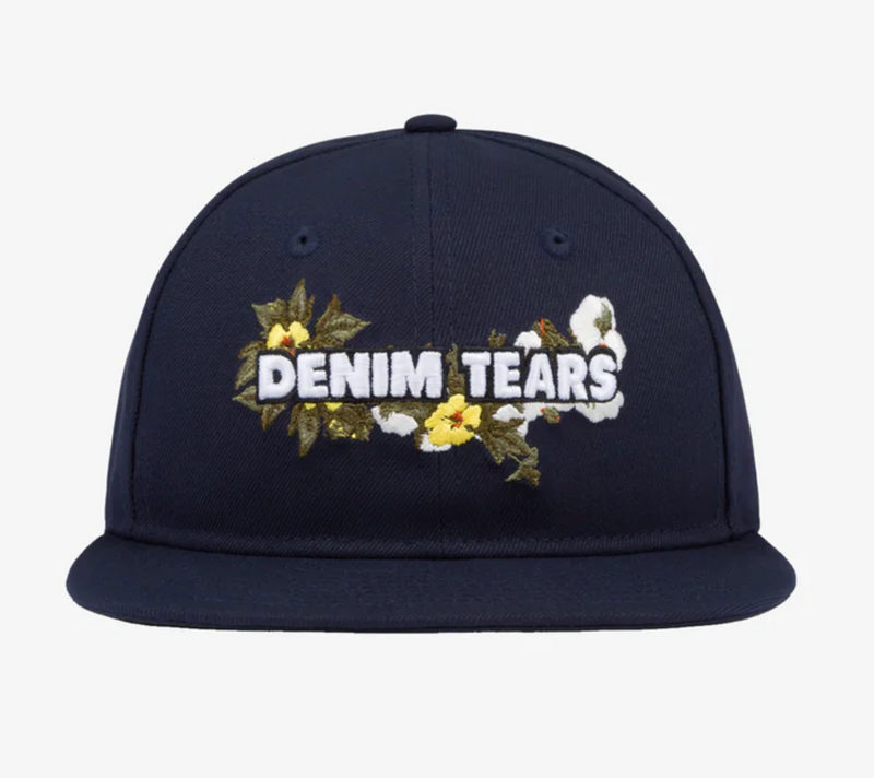 Denim Tears X New Era Navy Floral Logo Adjustable Cap