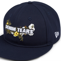 Denim Tears X New Era Navy Floral Logo Adjustable Cap
