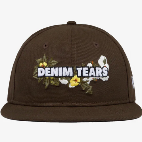 Denim Tears X New Era Brown Floral Logo Adjustable Cap