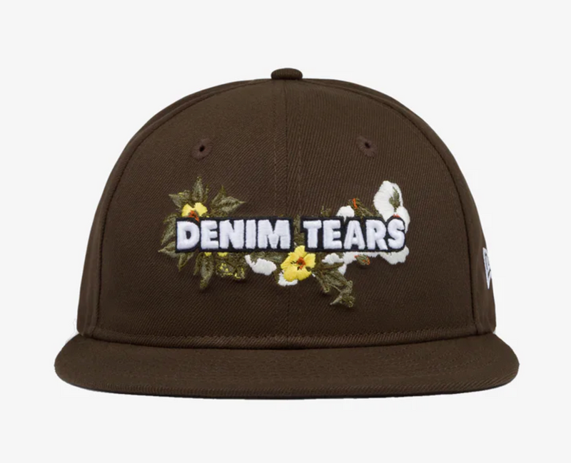 Denim Tears X New Era Brown Floral Logo Adjustable Cap