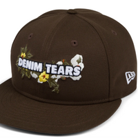 Denim Tears X New Era Brown Floral Logo Adjustable Cap
