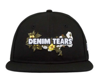Denim Tears X New Era Black Floral Logo Adjustable Hat
