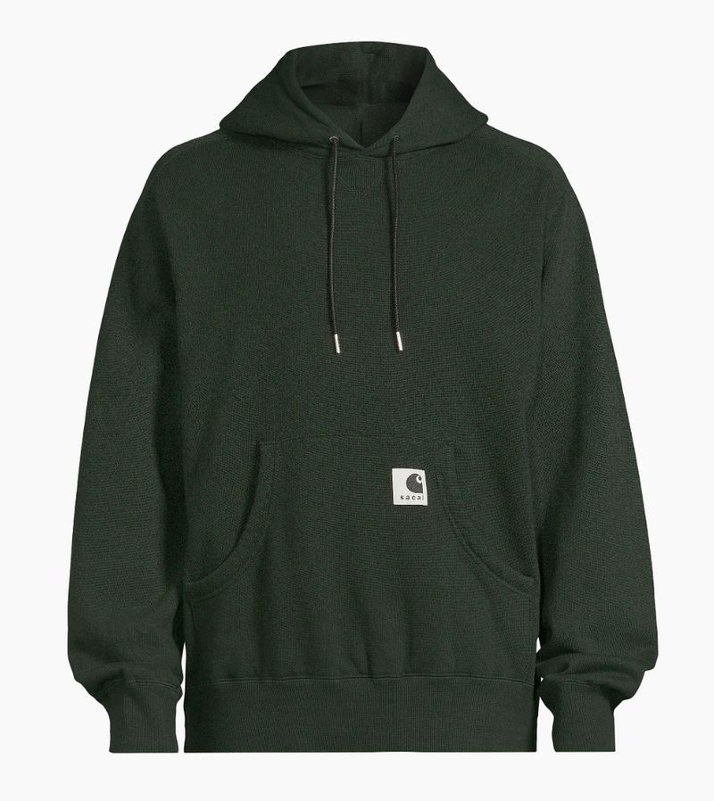 Sacai x Carhartt WIP Cotton Jersey Hoodie Green 5(XXL) Brand New