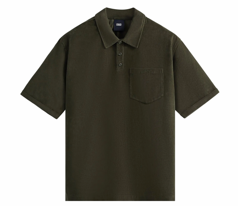 Kith Summer Cord Madoc Polo - Cypress Green - Size Medium