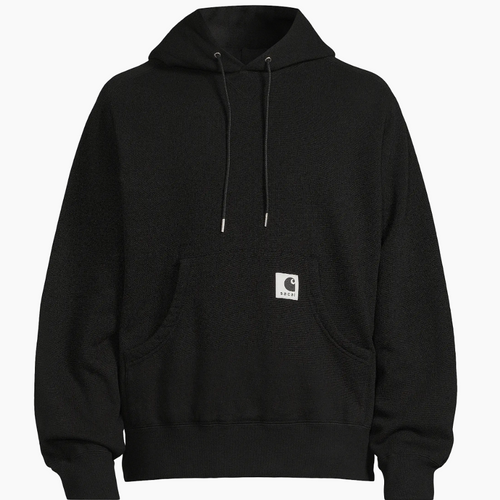 Sacai x Carhartt WIP Cotton Jersey Hoodie Black 2(M) Brand New