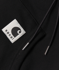 Sacai x Carhartt WIP Cotton Jersey Hoodie Black 2(M) Brand New