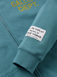 Gallery Dept. 90's Full Zip Hoodie Blue Yellow Large Brand New