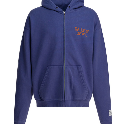 Gallery Dept. 90's Full Zip Hoodie Navy Orange Large Brand New