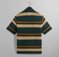 Kith Thompson Crochet Button Down Shirt - Chronicle - Size Small