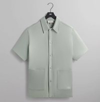 Kith Silk Cotton Boxy Collared Overshirt - Brine - Size Small