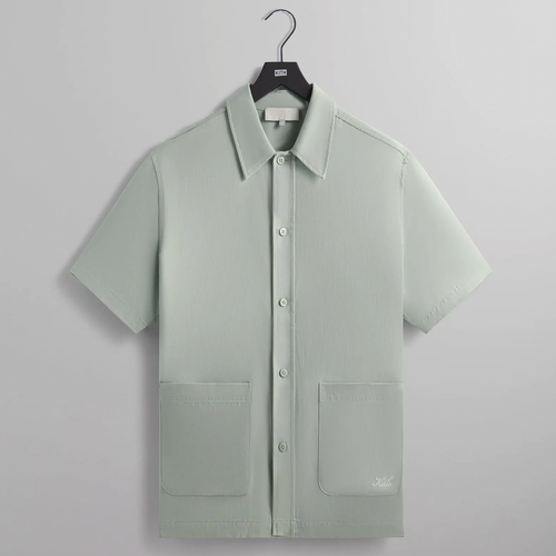 Kith Silk Cotton Boxy Collared Overshirt - Brine - Size Small