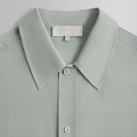 Kith Silk Cotton Boxy Collared Overshirt - Brine - Size Small