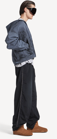 Balenciaga Zip Up Hoodie Faded Dark Blue Large Brand New
