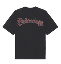 Balenciaga Spiral Crest T-shirt Medium Fit in Faded Black Large Brand New