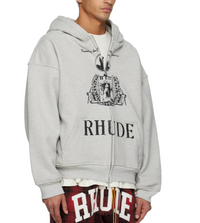 Rhude Gray 'Youth Of America' Zip-Up Hoodie XL Brand New