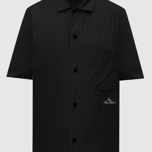 Stone Island Black Straight Cut Shirt Large Brand New