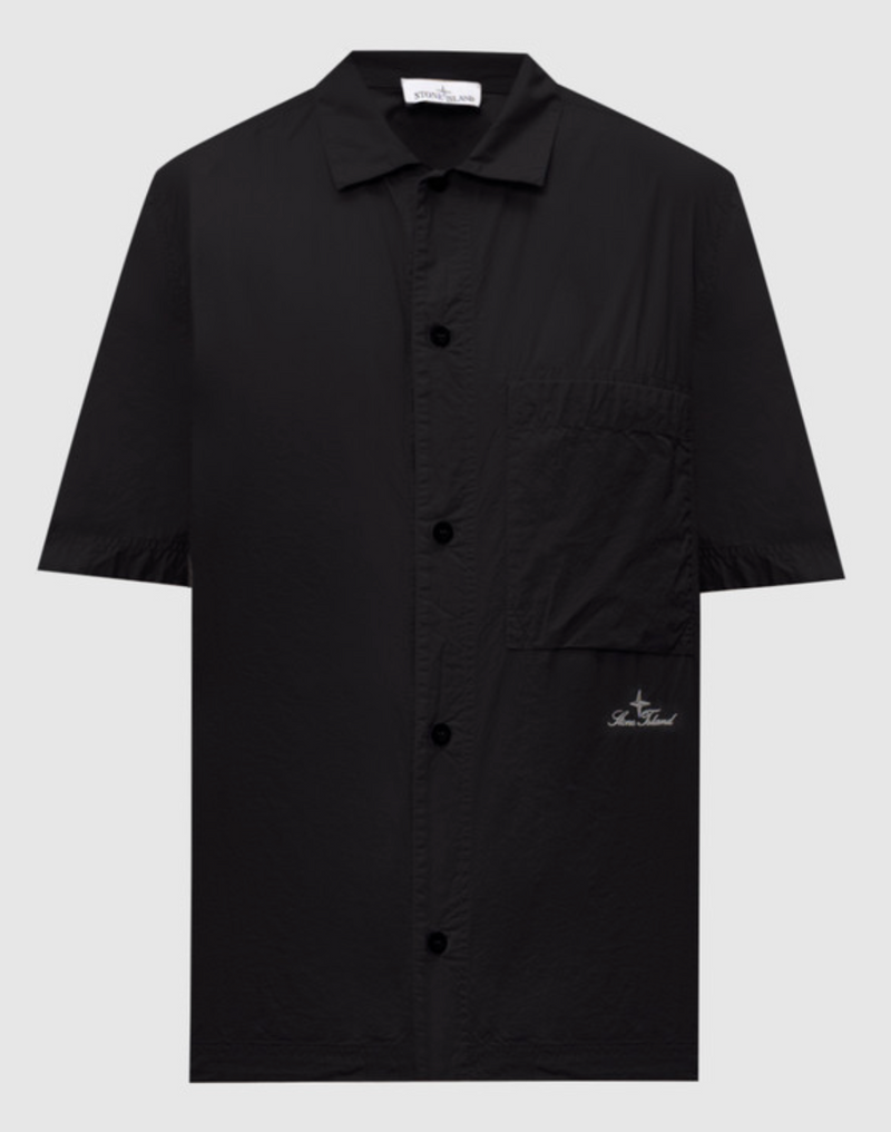 Stone Island Black Straight Cut Shirt Large Brand New