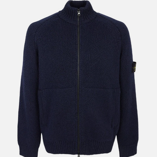 Stone Island Men's Zip-Up Cardigan Navy Blue Large Brand New