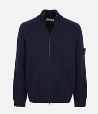 Stone Island Men's Zip-Up Cardigan Navy Blue Large Brand New