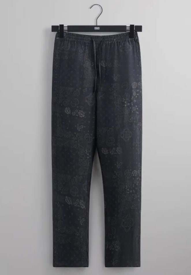 Kith Cupro Linen Barrow Paisley Pant - Black Size XL