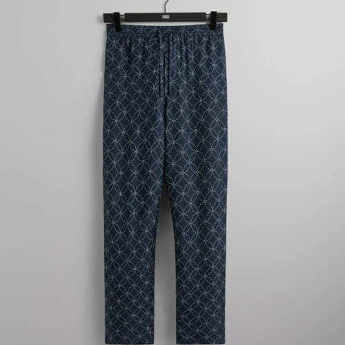 Kith Silk Geometric Stitch Barrow Pant Nocturnal Size Large