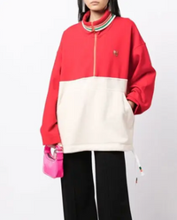 BAPY By BAPE Women's Two-Tone Red/White Light Jacket Size XS