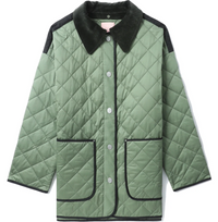 BAPY By BAPE Women's Quilted Green Trucker Jacket Size XS