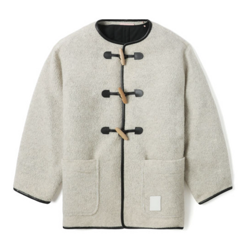 BAPY By BAPE Women's Collarless Grey Wool Jacket Size XS