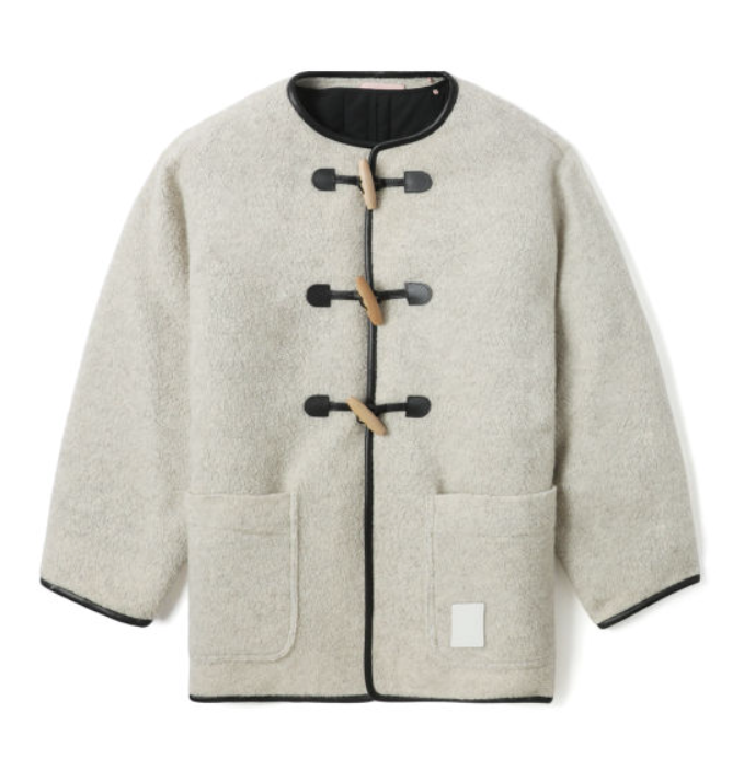 BAPY By BAPE Women's Collarless Grey Wool Jacket Size XS