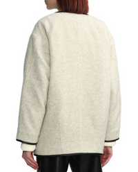 BAPY By BAPE Women's Collarless Grey Wool Jacket Size XS