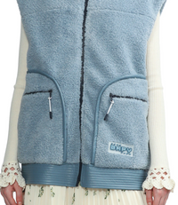 BAPY By BAPE Women's Blue Fleece Full-Zip Vest Size XS