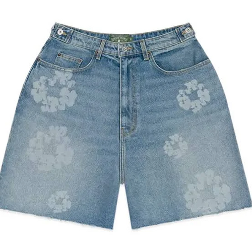 Denim Tears Light Wash Mono Wreath Shorts Size XL