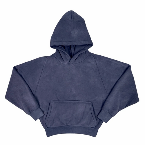 YZY Gap Engineered By Balenciaga Navy Blue Sherpa Hoodie Size Small