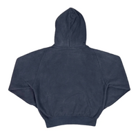 YZY Gap Engineered By Balenciaga Navy Blue Sherpa Hoodie Size Small