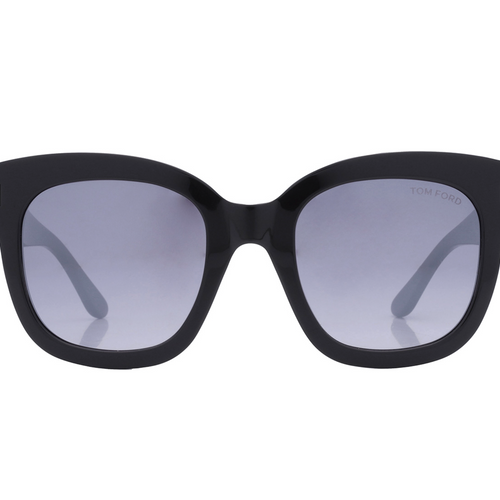 Tom Ford Women's Beatrix Black Smoke Mirror Cat Eye Sungleasses