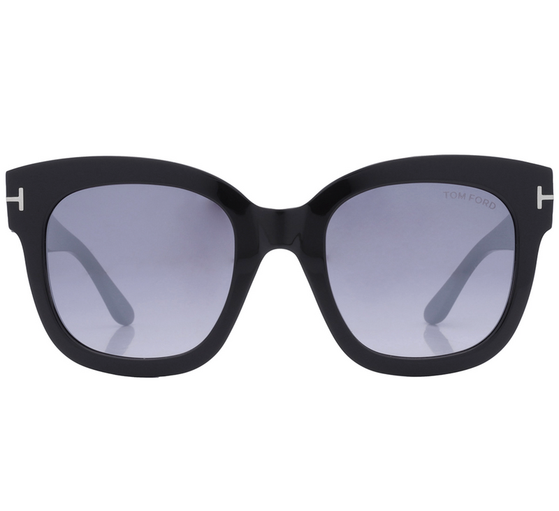 Tom Ford Women's Beatrix Black Smoke Mirror Cat Eye Sungleasses