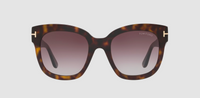Tom Ford Women's Beatrix Dark Havana Cat Eye Sunglasses