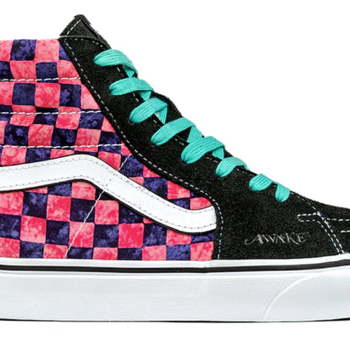 Awake NY X Vans SK8-HI "Pink Checkerboard" Unisex Sneakers