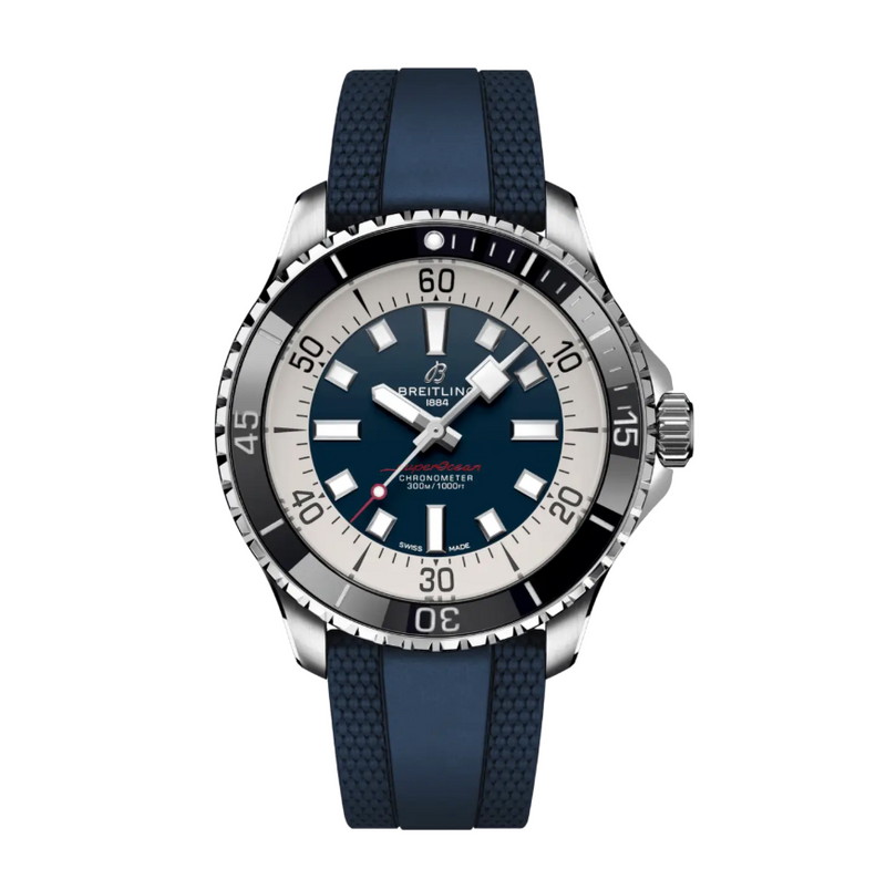Breitling Superocean Automatic 44MM Chronometer Blue Dial Watch (MSRP: $5,700)