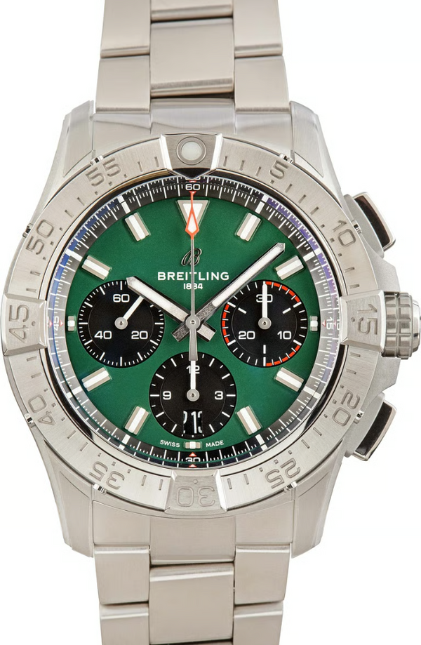 Breitling Avenger B01 Chronograph 42MM Green Dial Watch (MSRP: $7,500)