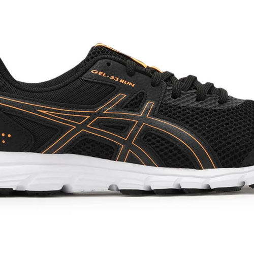 ASICS GEL-33 RUN Performance Running Sneakers "Black/Shocking Orange" Size 11