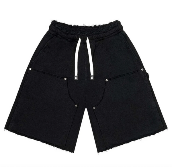 Godspeed Carpenter Distressed Shorts Black Back Logo