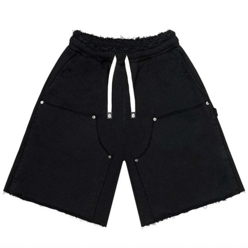 Godspeed Carpenter Distressed Shorts Black Back Logo