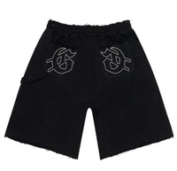 Godspeed Carpenter Distressed Shorts Black Back Logo