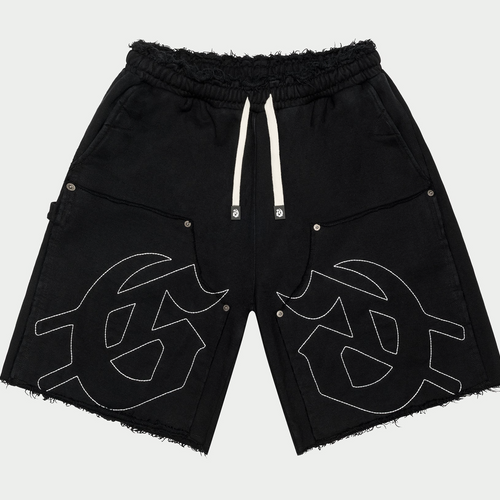 Godspeed Carpenter Distressed Shorts Black