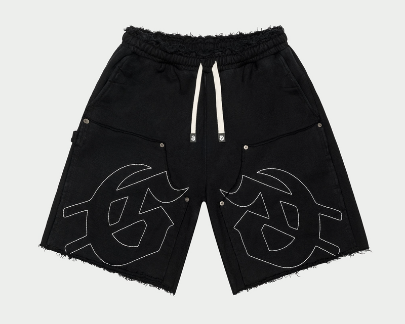 Godspeed Carpenter Distressed Shorts Black
