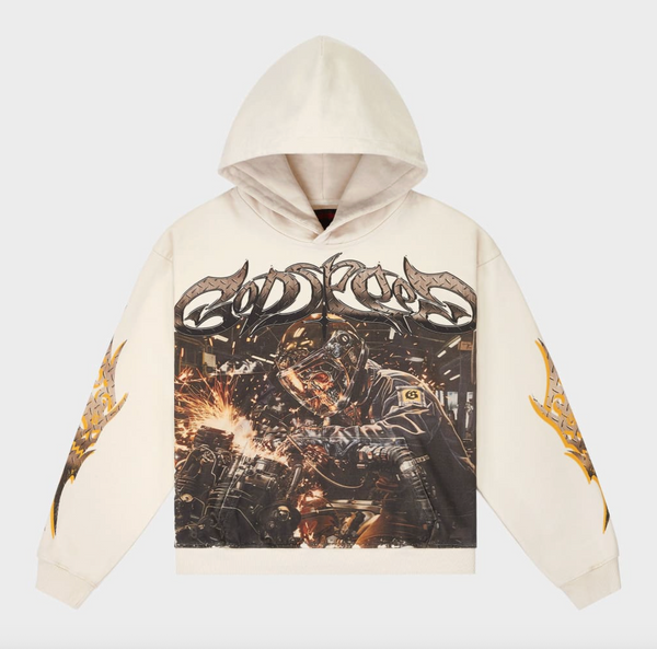 Godspeed Steel Sharpens Steel Hoodie Bone
