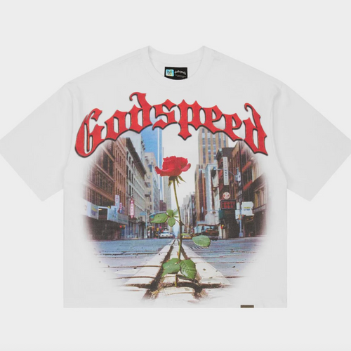 Godspeed Concrete Rose Tee White